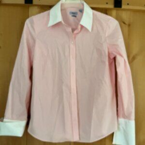 NWT - IZOD Pink and White Dress Shirt